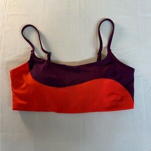 Athleta Asym Colorblock Bikini Top (top Only) Size Medium